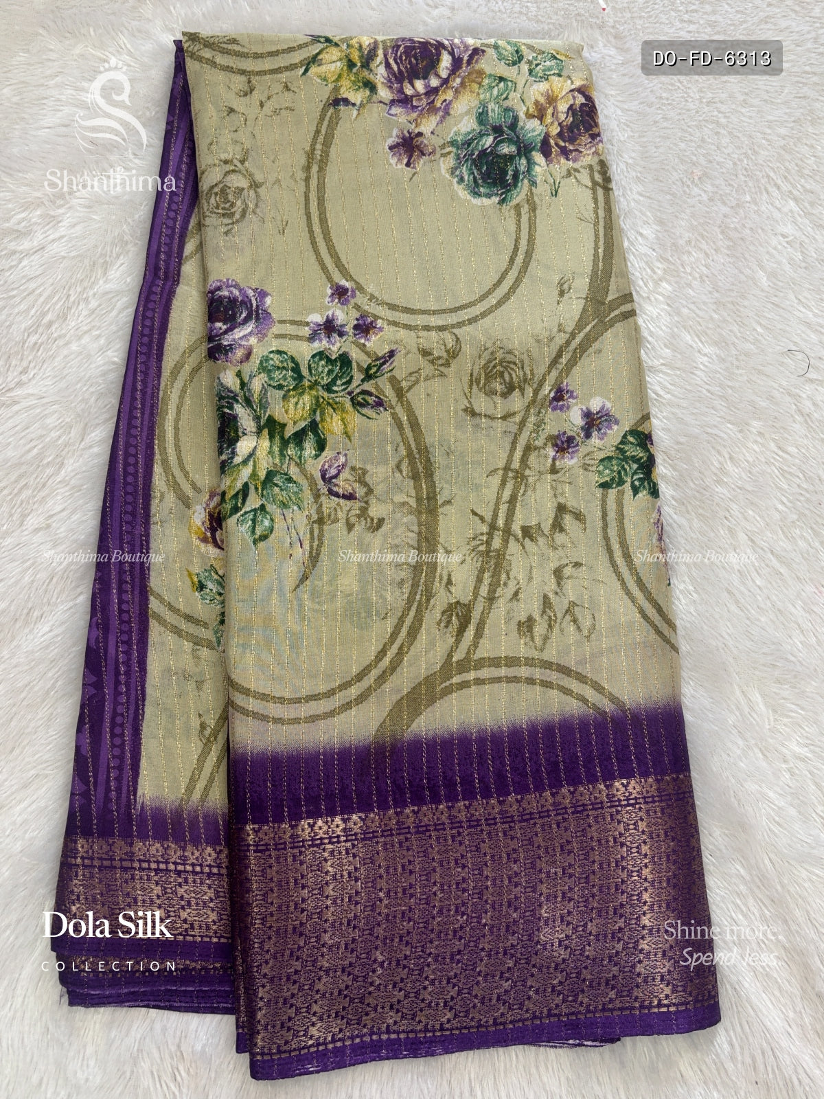 Dola Silk Flowers Diamond Stone Sea Green Violet