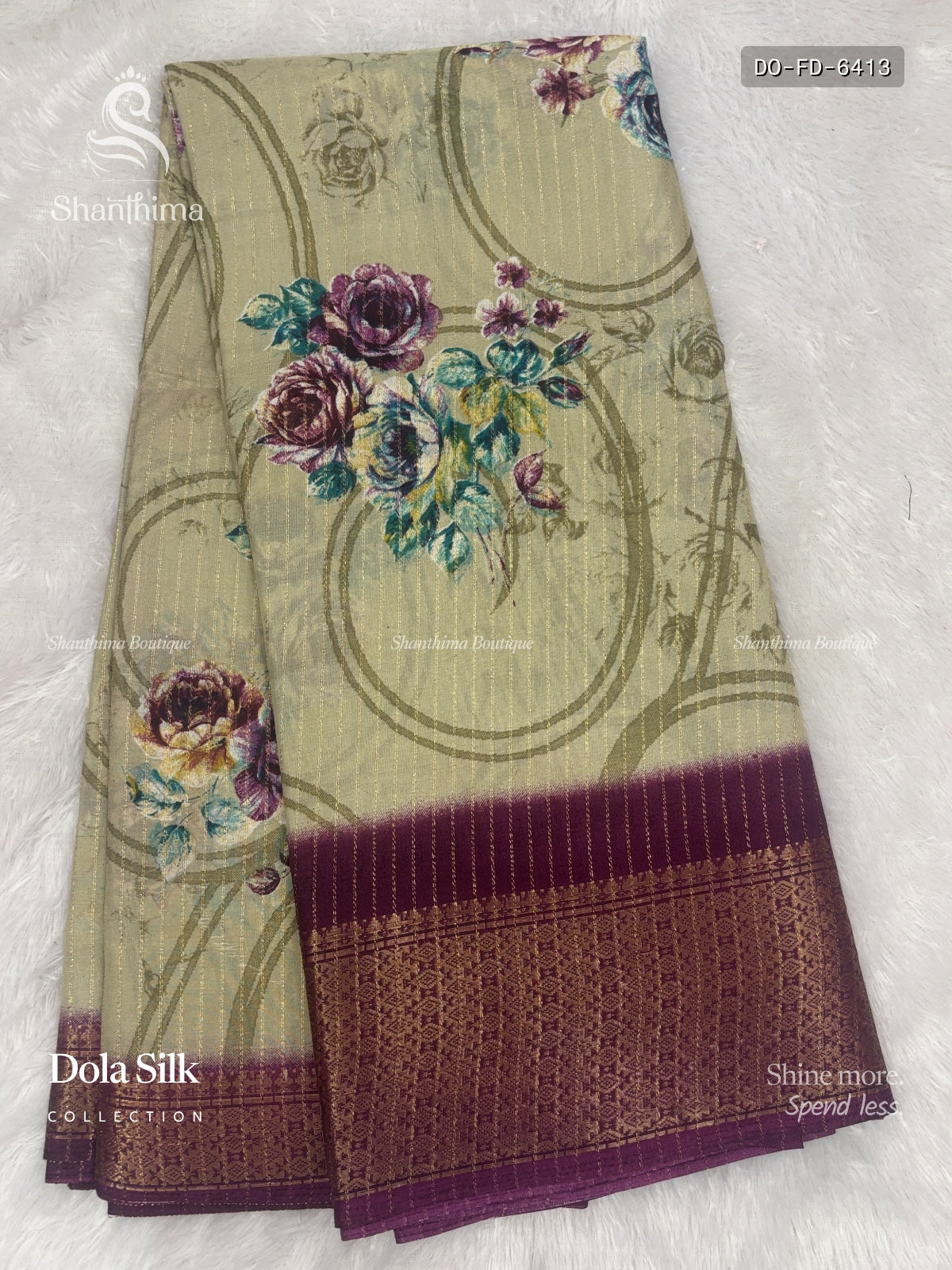 Dola Silk Flowers Diamond Stone Light Gray Violet
