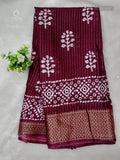 Dola Silk Leaf Diamond Stone Magenta Gold
