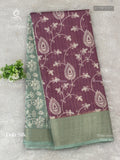 Dola Silk Rangoli Stripes Onion Pink Light Green