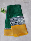 Dola Silk Print Design Stripes Green Mango