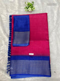 Dola Silk Vertical Stripes Diamond Stone Pink Ink Blue