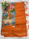 Digital Softy Flowers Flower Peach Orange