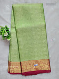 Celebrity Saree Checks Flower Pine Green Red