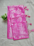 Celebrity Saree Flowers Chakra Pink Silver