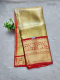 Celebrity Saree Flowers Flower Gold Red