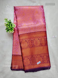 Celebrity Saree Flowers Flower Onion Pink Copper Color