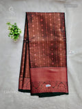 Celebrity Saree Vertical Stripes Stripes Dark Green Dual Shade Pink