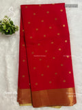 Celebrity Nayanthara Buttas Plain Border Red Gold