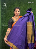 Celebrity Nayanthara Plain Plain Border Violet Violet