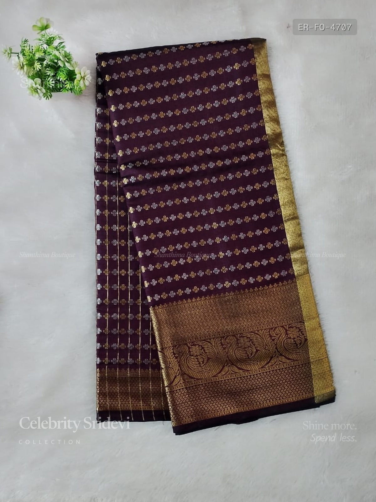 Celebrity Sridevi Flowers Peacock Flower Magenta Gold