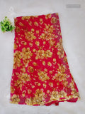 Georgette Flowers Diamond Stone Peacock Pink Pink