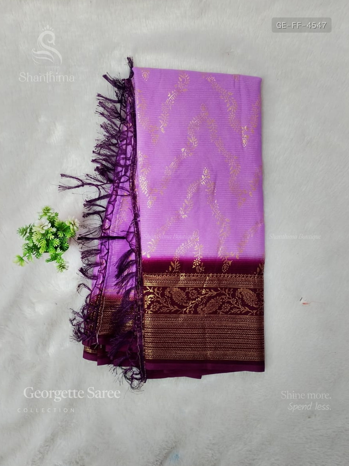 Georgette Flowers Flower Lavender Magenta