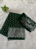 Georgette Vaira Oosi Mango Flower Green Silver