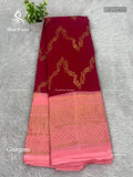 Georgette Necklace Stripes Pink Rose