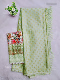Chiffon Buttas Flower Teal Green Teal Green