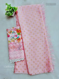 Chiffon Buttas Flower Baby Pink Baby Pink