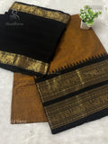 Chettinad Cotton Half Saree Plain Peacock Elephant Mustard Black