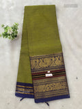 Chettinad Cotton Plain Peacock Elachi Green Navy Blue