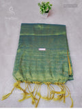 Raga Tissue Plain Plain Border Peacock Blue Gold