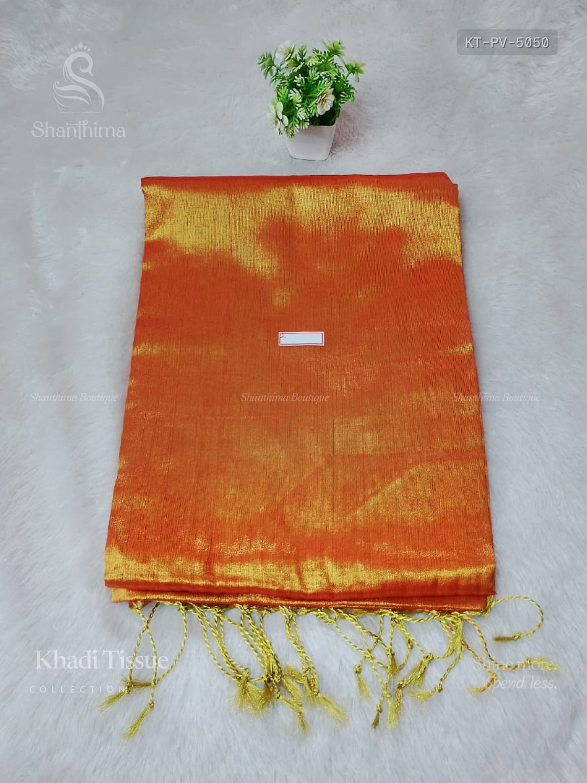 Raga Tissue Plain Plain Border Dual Orange Dual Orange
