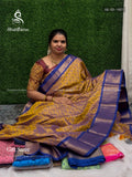 Gift Saree Checks Diamond Stone Peacock Mustard Ink Blue