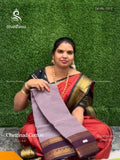 Chettinad Cotton Plain Peacock Chakra Dual Shade gray Brown