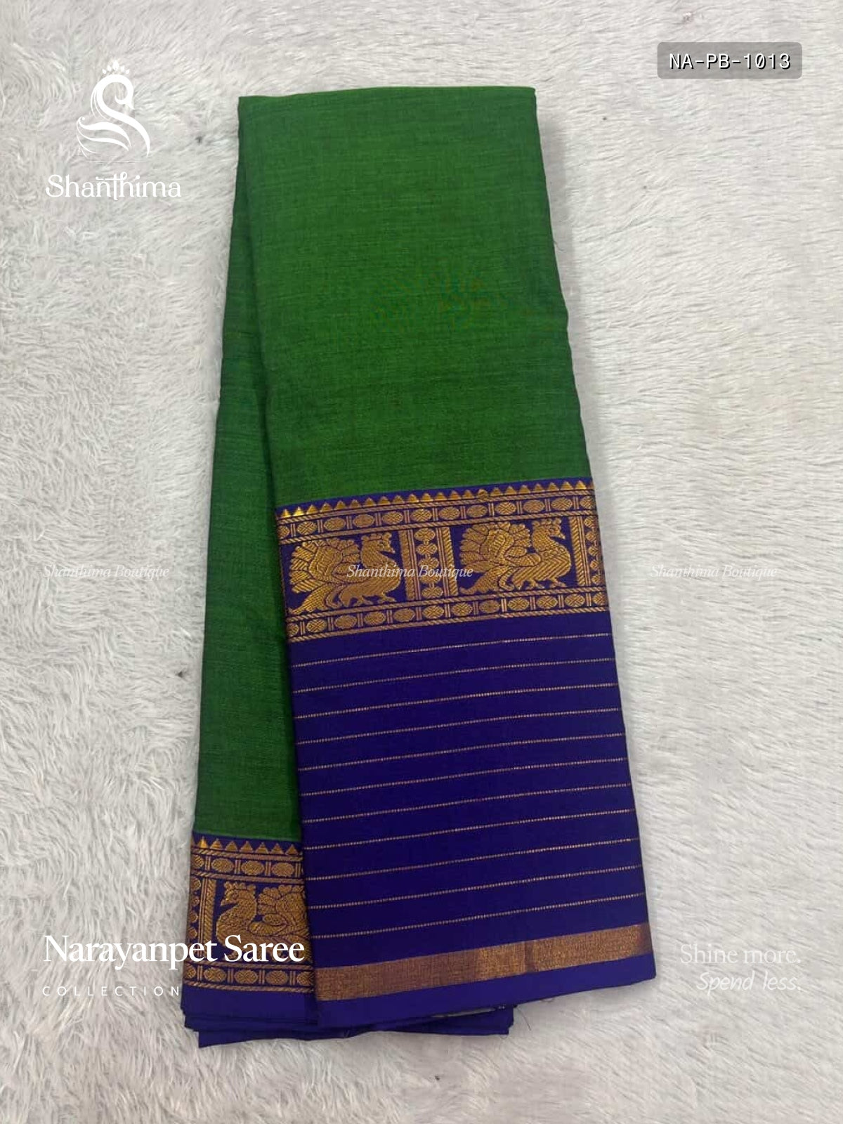 Narayanpet  Plain Peacock Big Border Green Violet