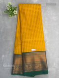 Kanchi Silk Buttas Peacock Yellow Green