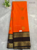Kanchi Silk Flowers Flower Orange Coffee Brown