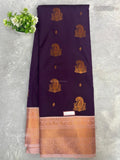 Kanchi Silk Mango Peacock Chakra Dark Violet Copper Color
