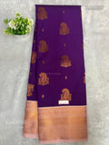 Kanchi Silk Mango Peacock Chakra Light Violet Copper Color