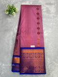Kanchi Silk Vertical Stripes Peacock Chakra Pink Blue