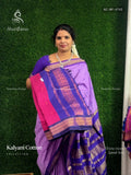 Kalyani Cotton Buttas Peacock Magenta Dark Violet