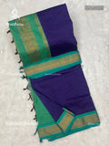 Kalyani Checked Checks Peacock Violet Sea Green