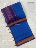Kalyani Checked Checks Peacock Rama Blue Violet