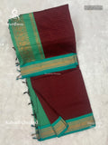 Kalyani Checked Checks Peacock Maroon Peacock Green