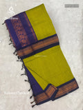 Kalyani Checked Checks Peacock Pine Green Violet