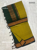 Kalyani Checked Checks Peacock Olive Green Dark Green