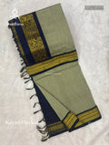 Kalyani Checked Checks Peacock Pastel Green Navy Blue
