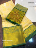 Kanchi Semi Silk Flowers Flower  Sandal Green