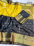 Semi Katan Silk Flowers Flower  Black Gold