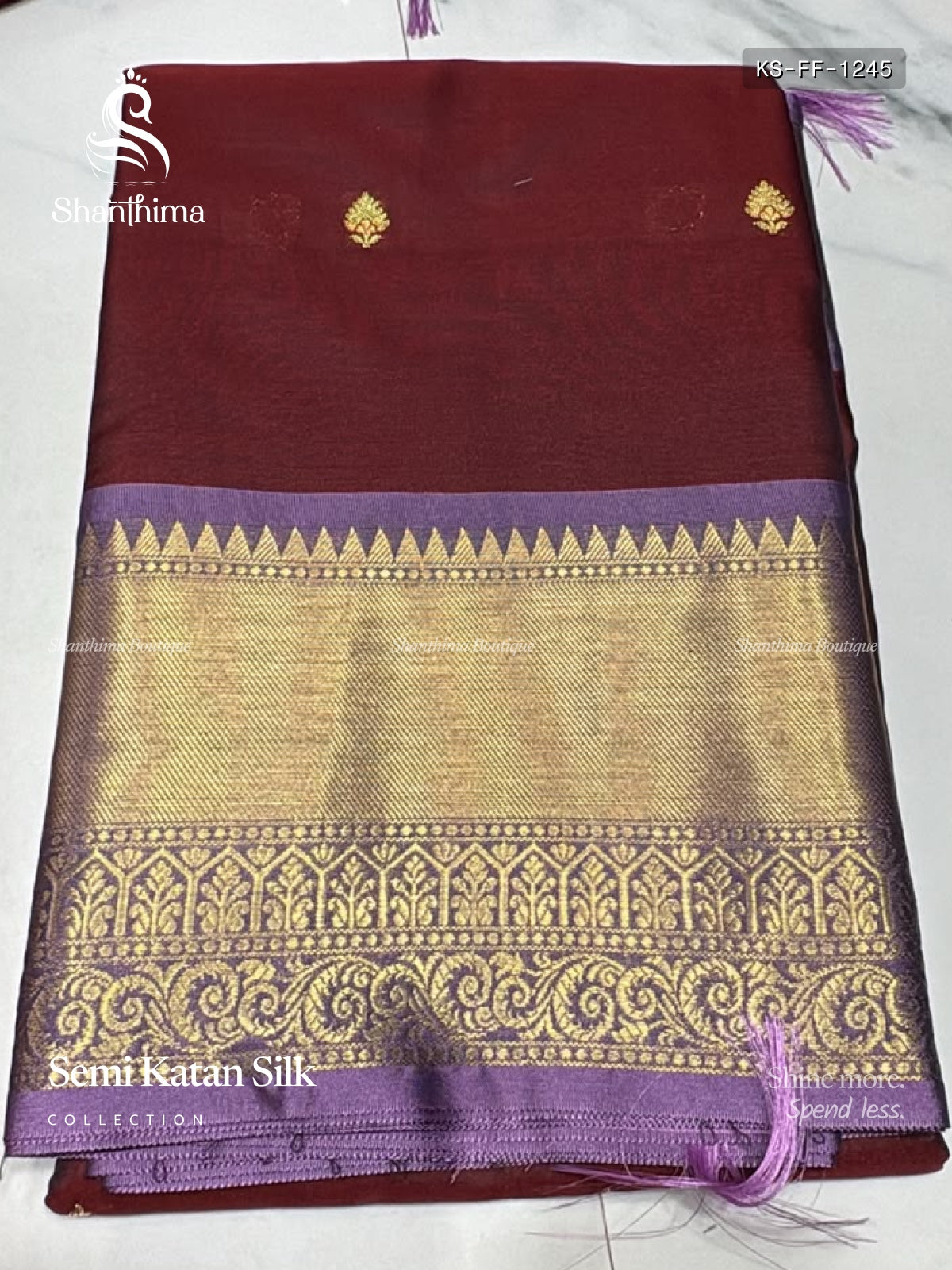 Semi Katan Silk Flowers Flower Brown Lavender