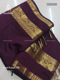 Semi Katan Silk Plain Mango Peacock Chakra Wine Gold