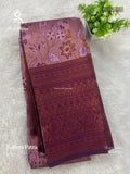 Kubera Pattu Flowers Mango Flower Motif Onion Pink Magenta