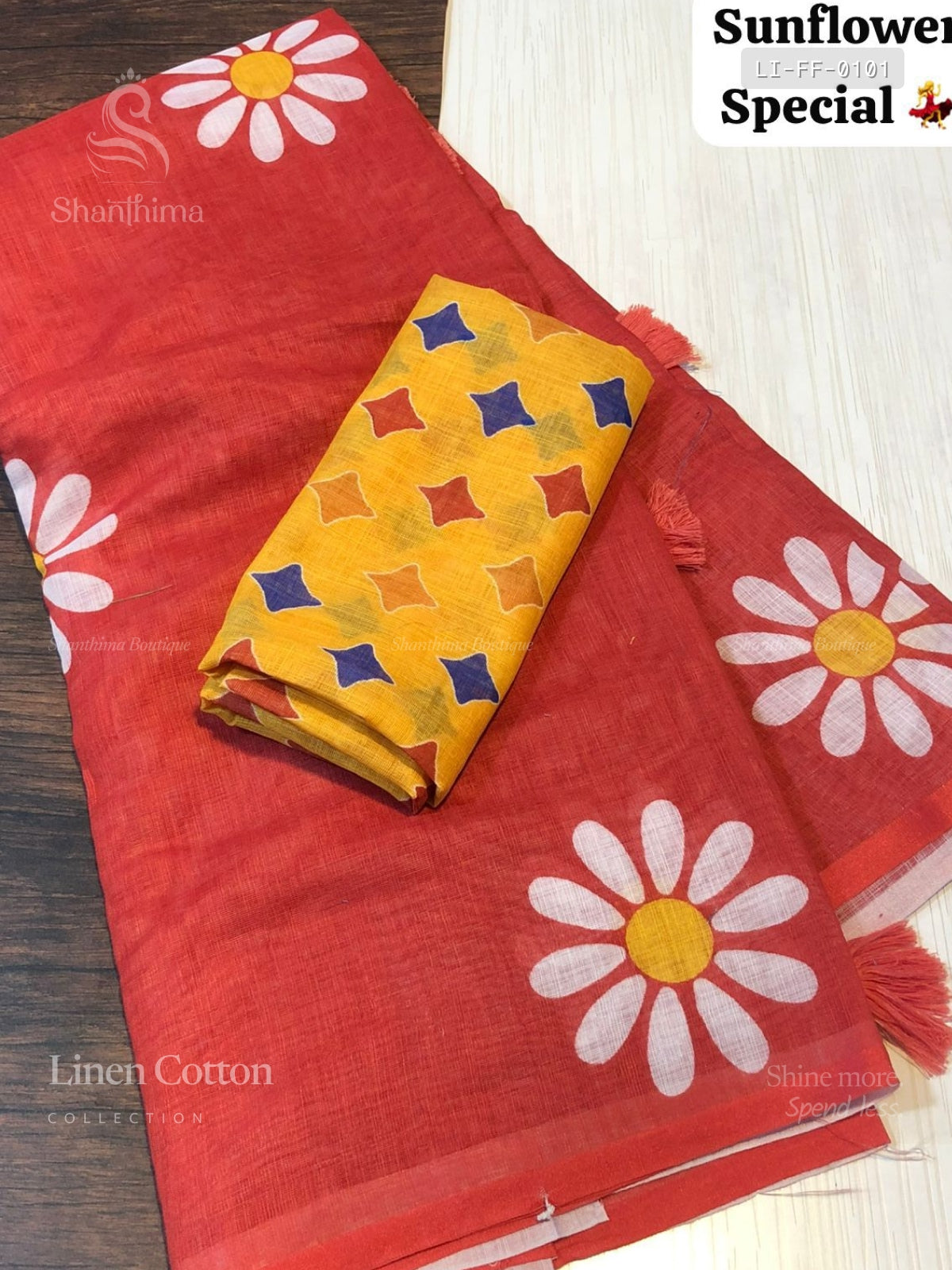 Linen Cotton Flowers Flower Red Red