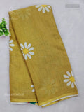 Linen Cotton Flowers Flower Elachi Green Elachi Green