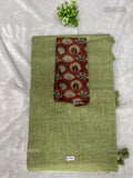 Linen Cotton Plain Peacock Elachi Green Brown