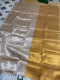 Linen Tissue Plain Plain Border Gold Silver