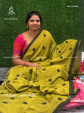 Mulmul Cotton Balls Plain Border Paasi Green Paasi Green